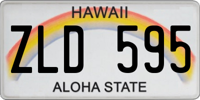 HI license plate ZLD595