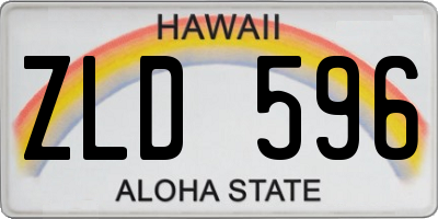 HI license plate ZLD596