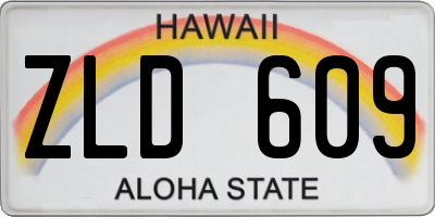 HI license plate ZLD609