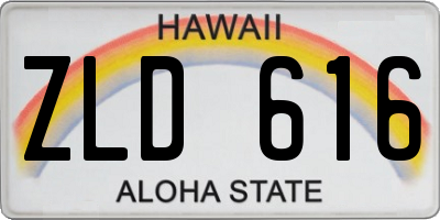 HI license plate ZLD616