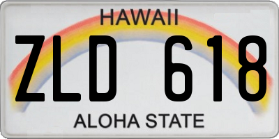 HI license plate ZLD618