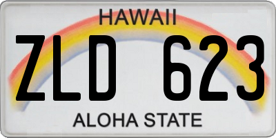 HI license plate ZLD623