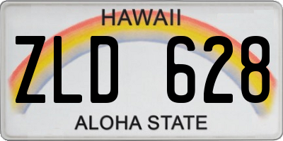 HI license plate ZLD628