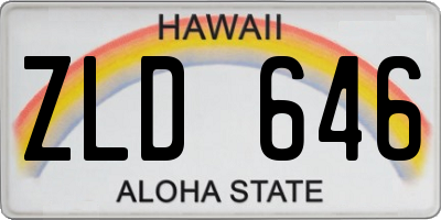 HI license plate ZLD646