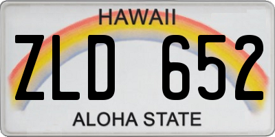 HI license plate ZLD652