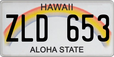 HI license plate ZLD653