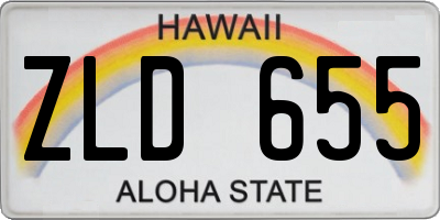 HI license plate ZLD655