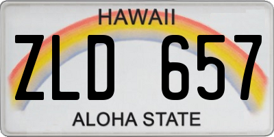 HI license plate ZLD657