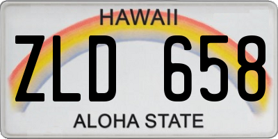 HI license plate ZLD658
