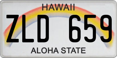 HI license plate ZLD659