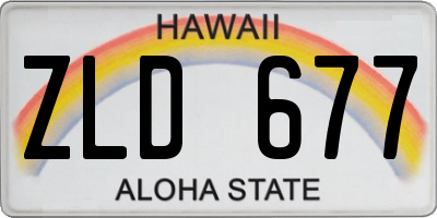HI license plate ZLD677