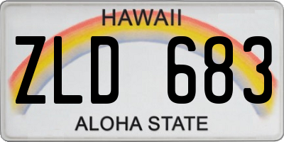 HI license plate ZLD683
