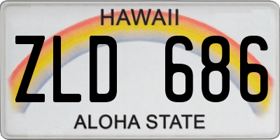 HI license plate ZLD686