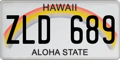 HI license plate ZLD689