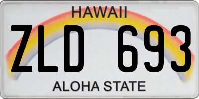 HI license plate ZLD693