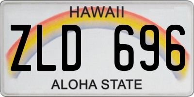 HI license plate ZLD696
