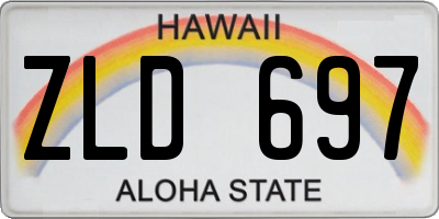 HI license plate ZLD697