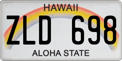 HI license plate ZLD698