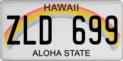 HI license plate ZLD699
