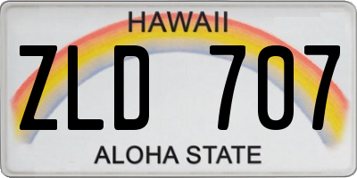 HI license plate ZLD707