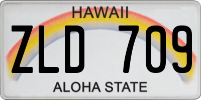 HI license plate ZLD709