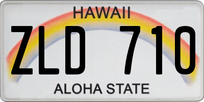 HI license plate ZLD710