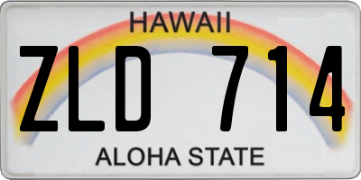 HI license plate ZLD714