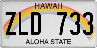 HI license plate ZLD733