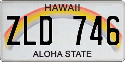HI license plate ZLD746