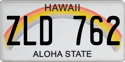 HI license plate ZLD762
