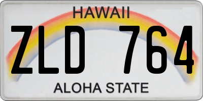 HI license plate ZLD764