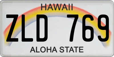 HI license plate ZLD769