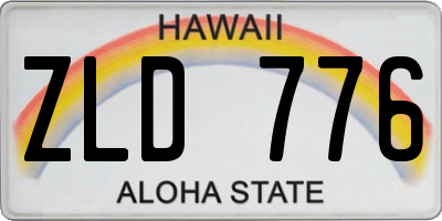 HI license plate ZLD776