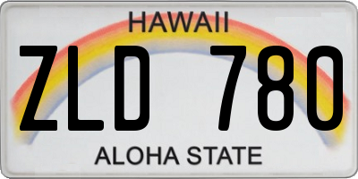 HI license plate ZLD780