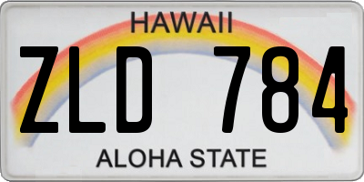 HI license plate ZLD784