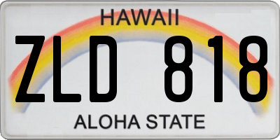 HI license plate ZLD818