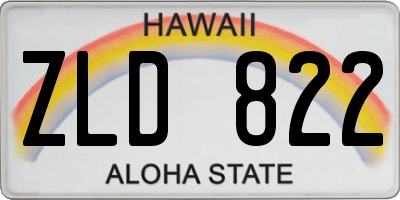 HI license plate ZLD822