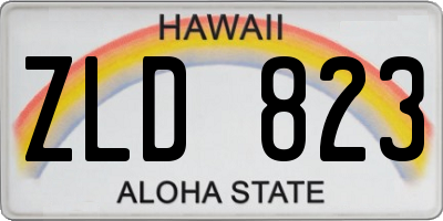 HI license plate ZLD823