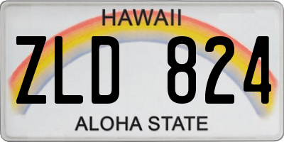 HI license plate ZLD824