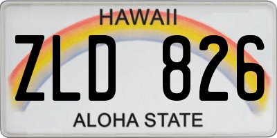 HI license plate ZLD826