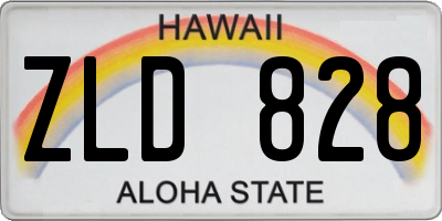HI license plate ZLD828