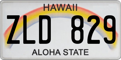 HI license plate ZLD829