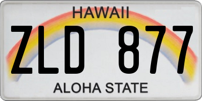 HI license plate ZLD877