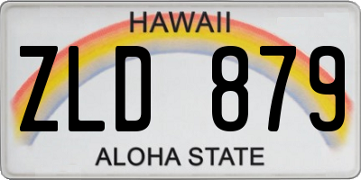 HI license plate ZLD879