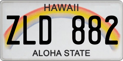 HI license plate ZLD882