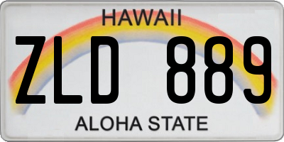 HI license plate ZLD889
