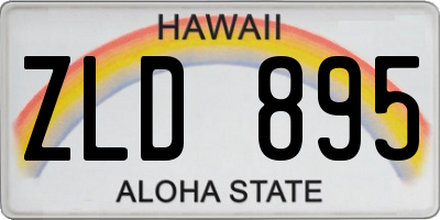 HI license plate ZLD895