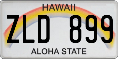 HI license plate ZLD899