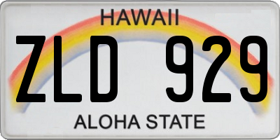 HI license plate ZLD929