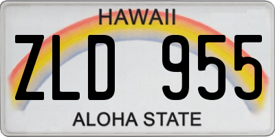 HI license plate ZLD955